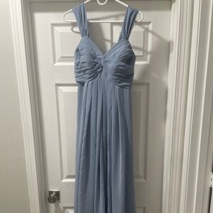 Azazie Kaitlynn Bridesmaid dress size A4, dusty blue